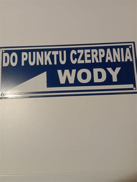 Tablica Do punktu czerpania wody kadzidło Licytacja na Allegro Lokalnie