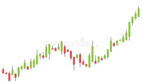 Stock Market Candle Stick Chart Going Up Stock Vector - Illustration of ...