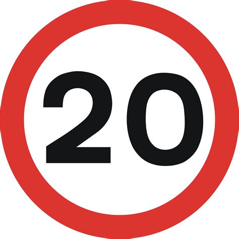 20 Mph Speed Limit Road Sign Uk Delivery Hirst Signs