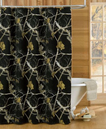 Realtree Ap Black Camouflage Shower Curtain Camo Bathroom Accessories