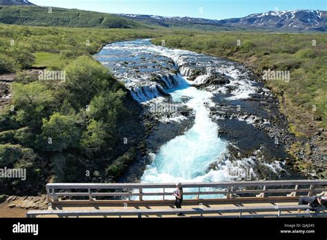 Br Arfoss Waterfall Bruara River Iceland Stock Photo Alamy