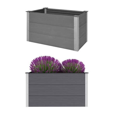 Vidaxl Hochbeet Garten Hochbeet Wpc 100 X 50 X 54 Cm Grau 1 St