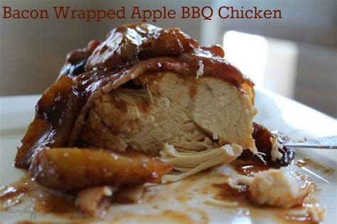 Bacon Wrapped Apple BBQ Chicken