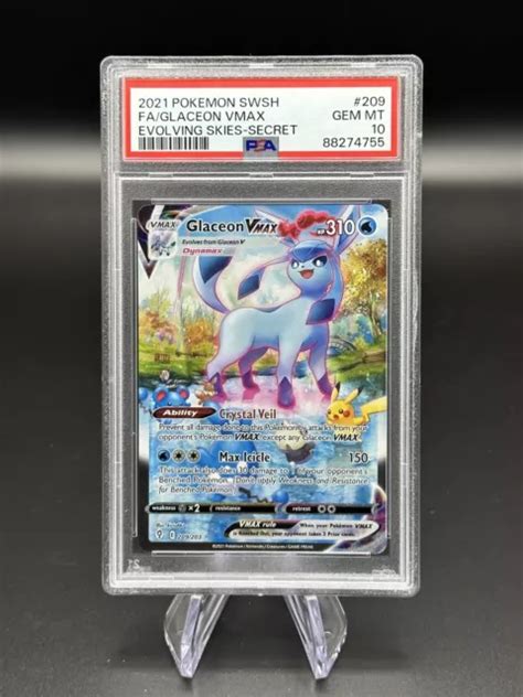 Pokemon Evolving Skies Glaceon Vmax Full Alternate Alt Art