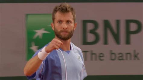 VIDEO 1er Tour Corentin Moutet Remporte Le Premier Set Roland Garros