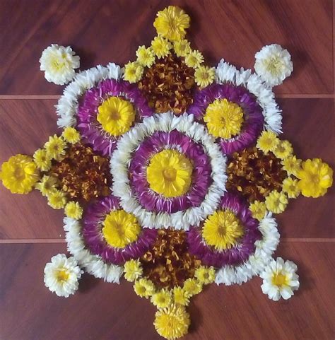 Pin By Shweta Jasani On Shweta Simple Flower Rangoli Flower