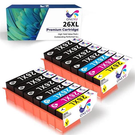 ONLYU 14 Cartouches D Encre Compatibles Epson 26XL T2621 T2631 T2632