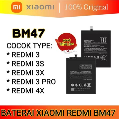 Baterai Xiaomi Redmi S Pro Tipe Bm Bat Tanam Model Original