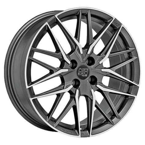 JANTES ROUES MSW MSW 50 4 POUR KIA SHUMA 7X17 4X100 MATT GUN METAL FULL