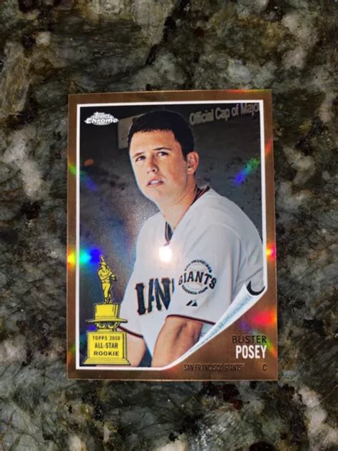 Topps Heritage Chrome Buster Posey R Fracteur Impeccable Eur