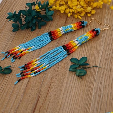 Native American Beaded Earrings Etsy