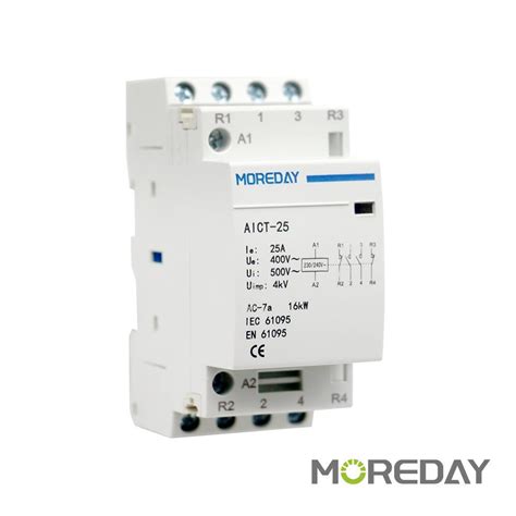 Ac Contactor Modular With Manual Control Switch By Din Rail Mount P