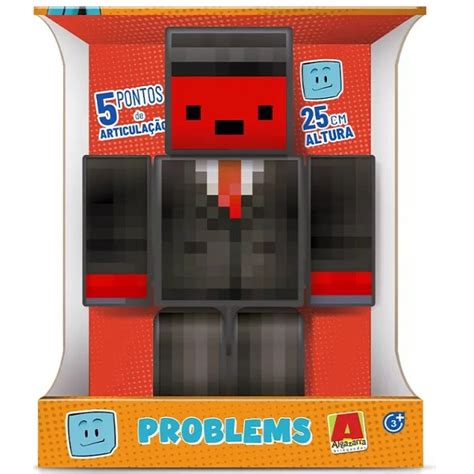 Boneco Articulado Kadu Problems 25cm Minecraft Youtuber Gamer Skin