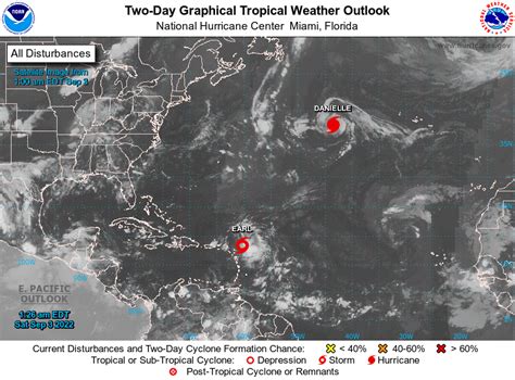 El huracán Danielle y la tormenta tropical Earl se pasean por el Atlántico