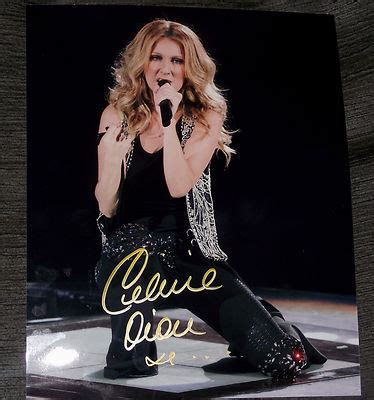 Celine Dion Signed Large Photograph Rare Autograph