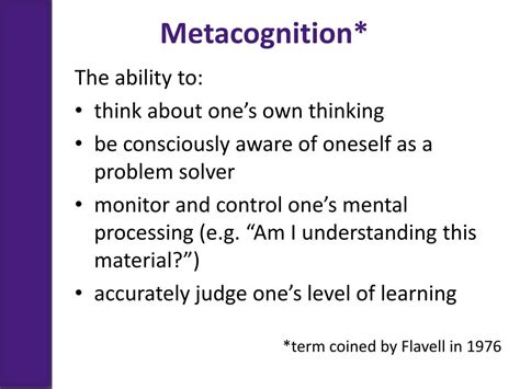 Ppt Teach Stem Students How To Learn Metacognition Is The Key