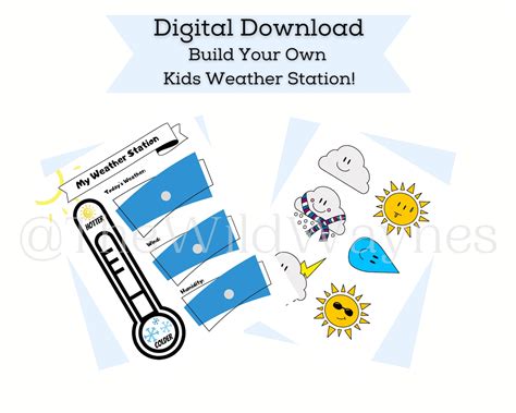Kids Weather Station Digital Download Full Color Etsy