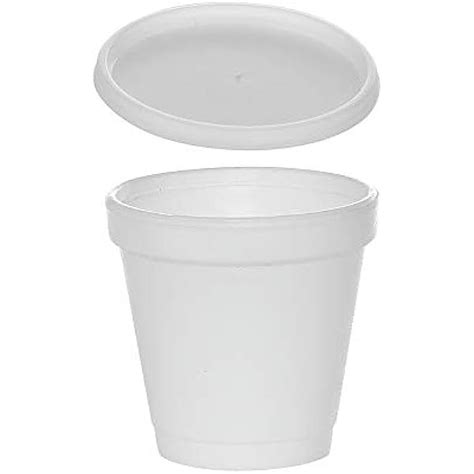 Yuntie Sets Oz White Foam Cups With Translucent Vented Lids