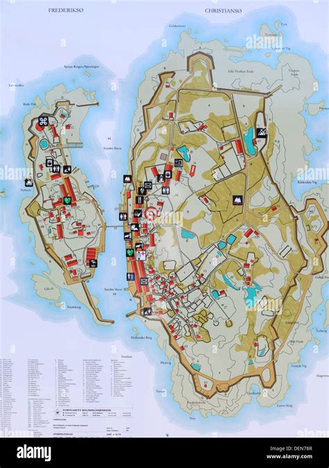 Map of archipelago Ertholmene Christiansoe Bornholm in the Baltic Sea ...