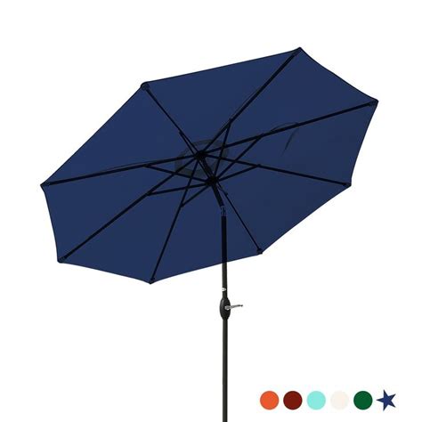 Masvis 9 Ft Aluminum Patio Umbrella Outdoor Table Market Umbrellas With Push Button Tilt And