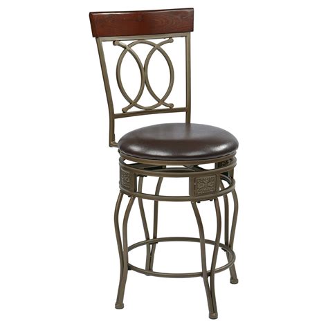 24 in. Cosmo Metal Swivel Counter Height Bar Stool - Walmart.com