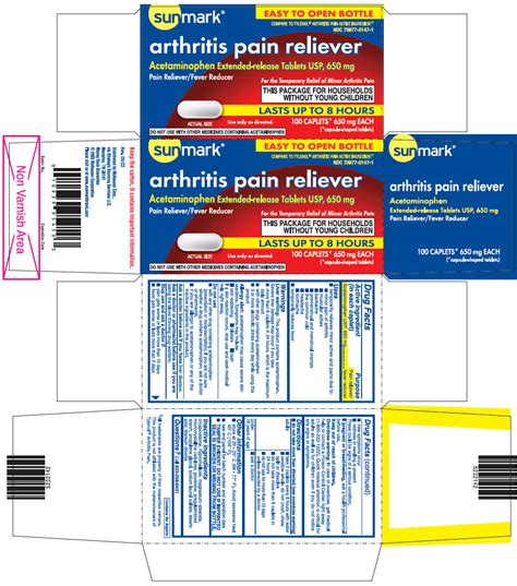 Arthritis Pain Reliever Acetaminophen Tablet Film Coated Extended