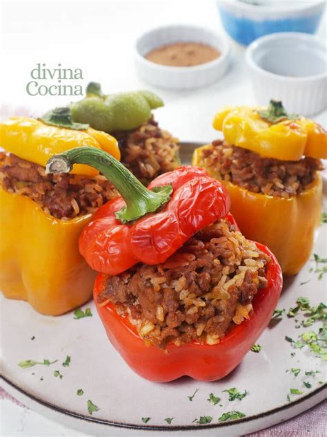 Receta Pimientos Rellenos De Carne Y Arroz Mis Recetas Caseras