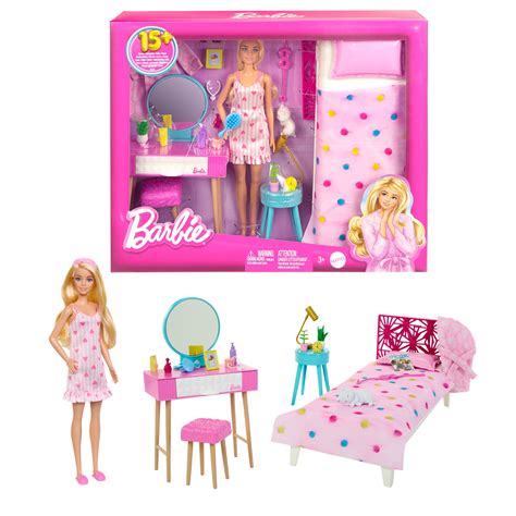 Barbie Doll And Bedroom Playset Barbie Furniture With 20 Pieces