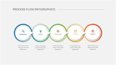 Step Process Flow Slide With Black Theme Slidekit