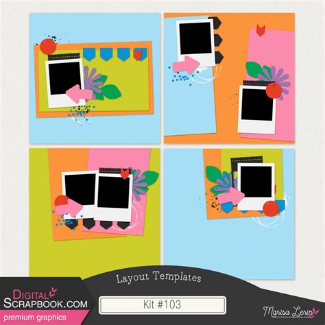 Layout Templates 103 Kit By Marisa Lerin Graphics Kit