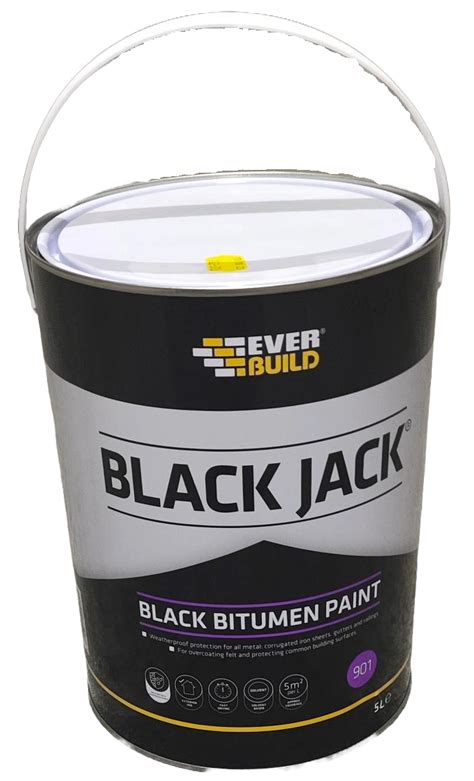 Everbuild 901 Black Jack Bitumen Paint 5l Tin