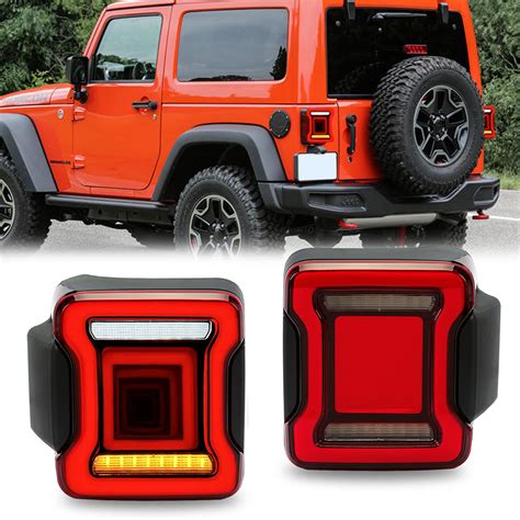 LED Tail Lights Rear Light Compatible With Jeep Wrangler JK JKU 2007