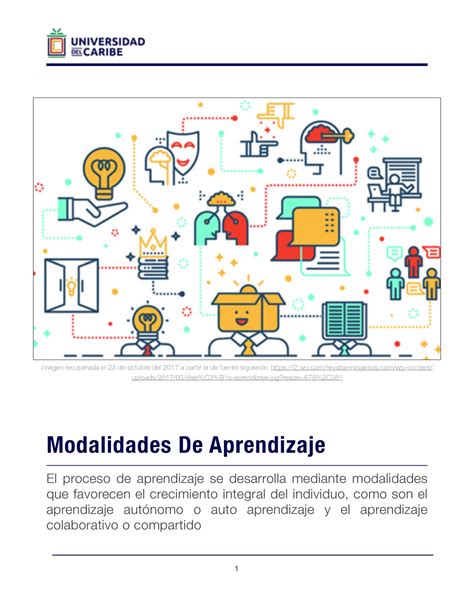 Modalidades De Aprendizaje Institucional Metodologia Unicaribe