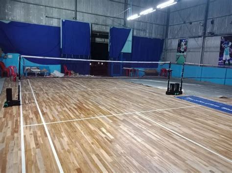 Ricochet Sports Teak Wood Badminton Court Flooring For Indoor