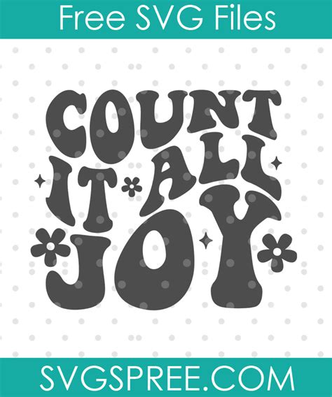 Count It All Joy SVG Retro