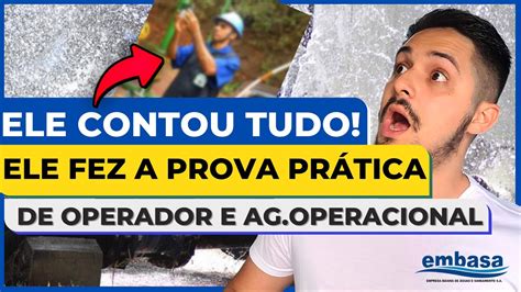 Urgente Erros Na Prova Pr Tica Da Embasa Ele Deu Dicas