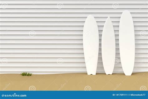 Surfboards With Wooden Texture Set Surfers Equipment Vector