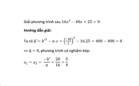 Công Thức Tính Delta, Delta Phẩy Phương Trình Bậc 2