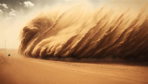 Tormenta De Arena En El Desierto Ia Generativa Foto Premium