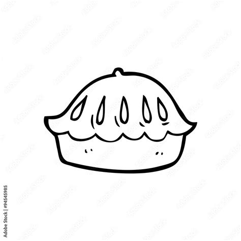 line drawing cartoon pie Stock Vector | Adobe Stock