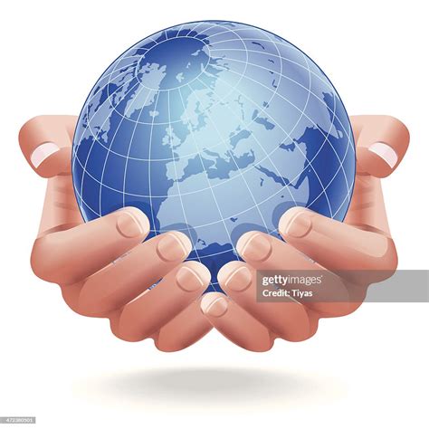 Hands Holding Globe Vector Art Getty Images