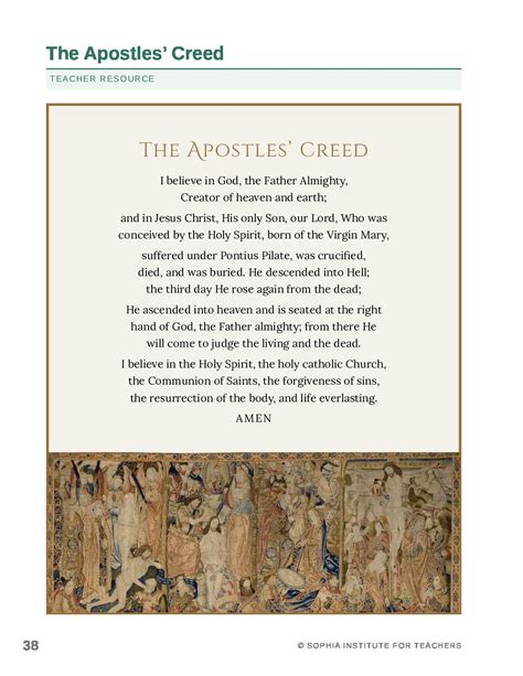 The Apostles Creed Gr3 Sophia Teachers