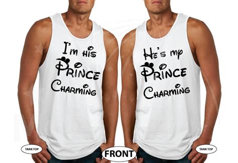 Personalized LGBT Gay Matching Tee T Shirts For Prince Charming Im His And Hes My Super Cute