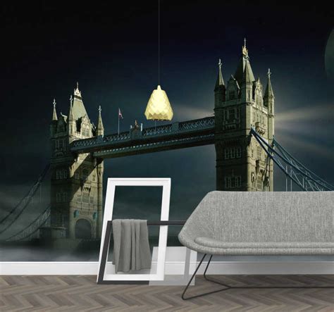 London bridge by night City wall mural - TenStickers