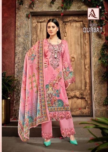 Qurbat Vol By Alok Suit Cotton Pakistani Semi Stiched Salwar Suits