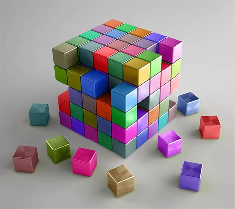 3D Cubes Blocks Box Colorful HD Wallpaper Peakpx