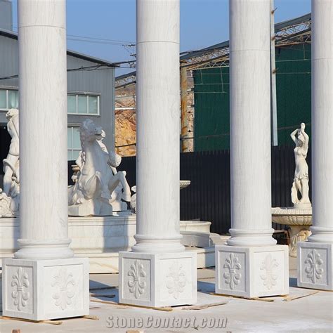 Round Marble Stone Column Building Pillar From China