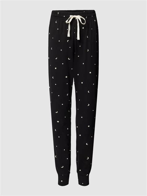 Jake S Casual Pyjama Hose Mit Allover Print Black Online Kaufen