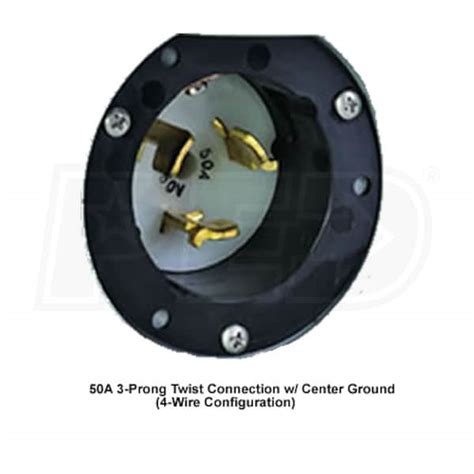 Reliance Controls 50 Amp Power Inlet Box W Flip Lid Reliance