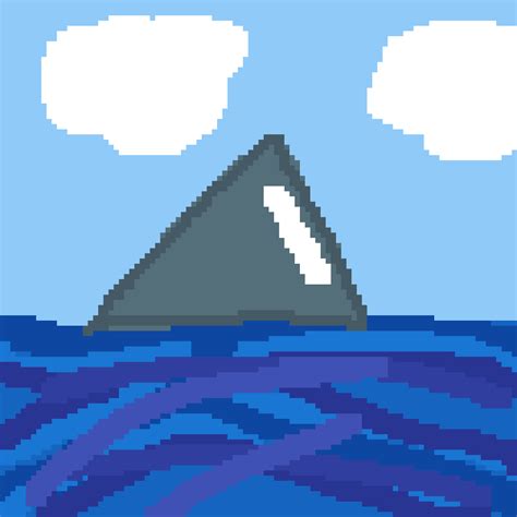 Pixilart Shark By Carriebearbear
